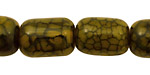 Olive Fire Agate Barrel 18-20x13-14mm