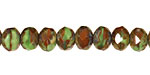Czech Glass Holly Fire Polished Rondelle 6x9mm