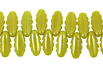 Czech Glass Chartreuse Feathered Dagger 5x14mm