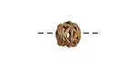 African Brass Small Corrugated w/ Zig Zag Round 8-10x9-11mm