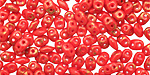 Opaque Red Gold Marbled SuperDuo 2x5mm Seed Bead
