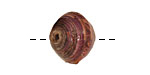 African Paper (chocolate, lilac, terra cotta) Bicone 14-15x16-17mm
