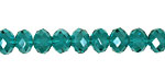 Teal Crystal Faceted Rondelle 8mm