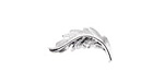Nunn Design Sterling Silver (plated) Leaf Toggle Bar 20x7mm