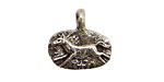 Green Girl Pewter Brave Horse 18x16mm