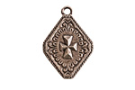 Nunn Design Antique Silver (plated) Imperial Cross Charm 19x27mm