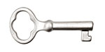 Ezel Findings Matte Rhodium (plated) Key 18x38mm