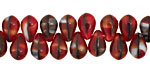 Czech Glass Pomegranate Teardrop 6x9mm