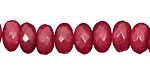 Ruby Jade Faceted Rondelle 10mm