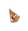 Champagne Faceted Fan 12x18mm