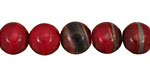 Czech Glass Pomegranate Puff Coin 10mm