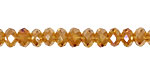 Medium Topaz AB Crystal Faceted Rondelle 6mm