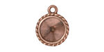 TierraCast Antique Copper (plated) Twisted Round Frame 16x20mm