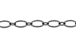 Gunmetal Etched Horse Eye & Ring Chain