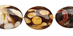 Peanut Wood Fossil Puff Oval 18-21x15-17mm
