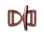 TierraCast Antique Copper (plated) Slotted D Ring Set 17x20mm, 30mm bar