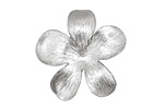 Ezel Findings Rhodium (plated) 5 Petal Flower Link 27mm