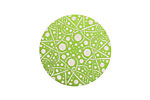 Lillypilly Lime Green Geometrics Anodized Aluminum Disc 25mm, 24 gauge
