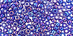 TOHO Transparent Rainbow Cobalt Round 6/0 Seed Bead