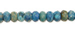 Larimar Blue Crazy Lace Faceted Rondelle 8mm