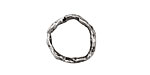Rustic Charms Sterling Silver Small Rustic Round Link 16mm