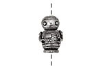 Green Girl Pewter Robot Friend