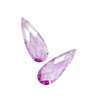 Lilac Faceted Flat Teardrop 7x18mm