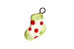 Jangles Ceramic White Stocking Charm 13x28mm