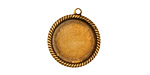 Stampt Antique Brass Herringbone Round Setting 15mm