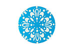 Lillypilly Turquoise Kaleidoscope Anodized Aluminum Disc 25mm, 24 gauge