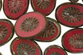 Czech Glass Purple Silk Picasso Oval w/ Star Window 14x10mm