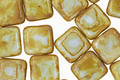 Czech Glass Opaque Blue Picasso Square 9mm