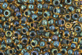 TOHO Rainbow Topaz (with Opaque Emerald Lining) Round 11/0 Seed Bead