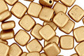 Czech Glass Matte Metallic Flax 2-Hole Tile 6mm