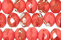 Czech Glass Pink Silk Quartz Fire Polished Rondelle 6x9mm