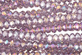 Lilac AB Crystal Faceted Rondelle 3mm