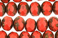 Czech Glass Pink Silk Fire Polished Rondelle 6x9mm