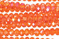 Nectarine AB Crystal Faceted Rondelle 4mm