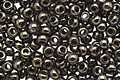 TOHO Antiqued Metallic Black Hybrid Round 11/0 Seed Bead