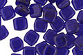 Czech Glass Cobalt 2-Hole Tile 6mm