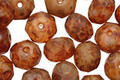 Czech Glass Honey Picasso (matte) Fire Polished Rondelle 6x9mm