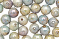 Czech Glass Luster Opaque Green Round 6mm