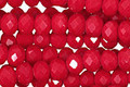 Burgundy Crystal Faceted Rondelle 6mm