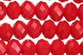 Coral Red Crystal Faceted Rondelle 8mm