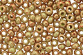 TOHO Marbled Opaque Avocado/Pink Round 11/0 Seed Bead