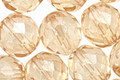 Czech Fire Polished Glass Luster Transparent Champagne Round 12mm