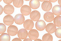 Czech Glass Matte Rosaline AB Round 6mm