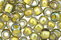 TOHO Luster Black Diamond (with Opaque Yellow Lining) Round 6/0 Seed Bead