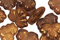 Czech Glass Smoky Copper Maple Leaf 10x13mm
