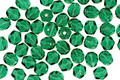 Czech Fire Polished Glass Green Emerald Round 4mm